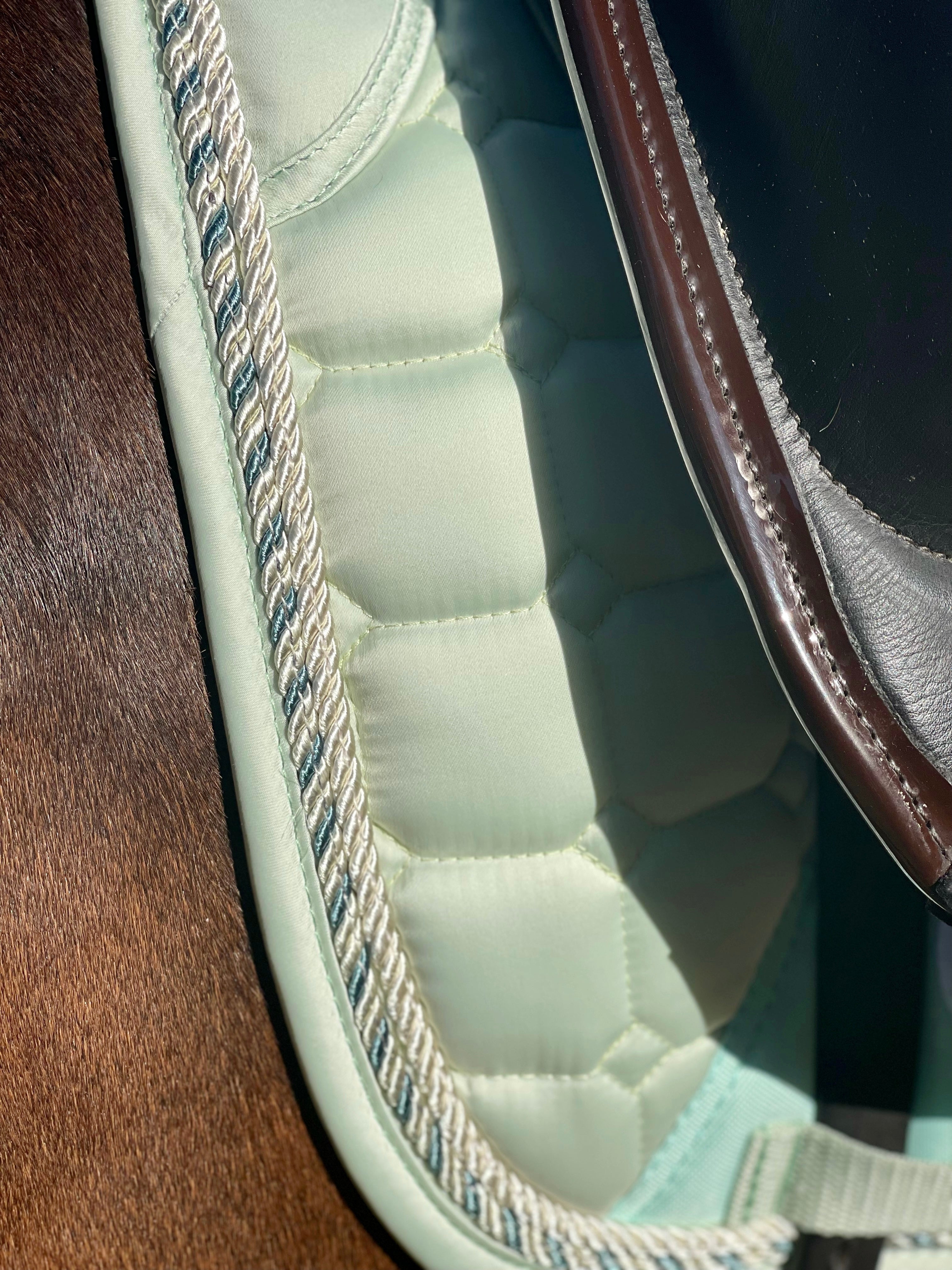 Halter Ego Satin Classic Dressage Saddle Pad - Mint Sorbet - Halter Ego® - Equiluxe Tack