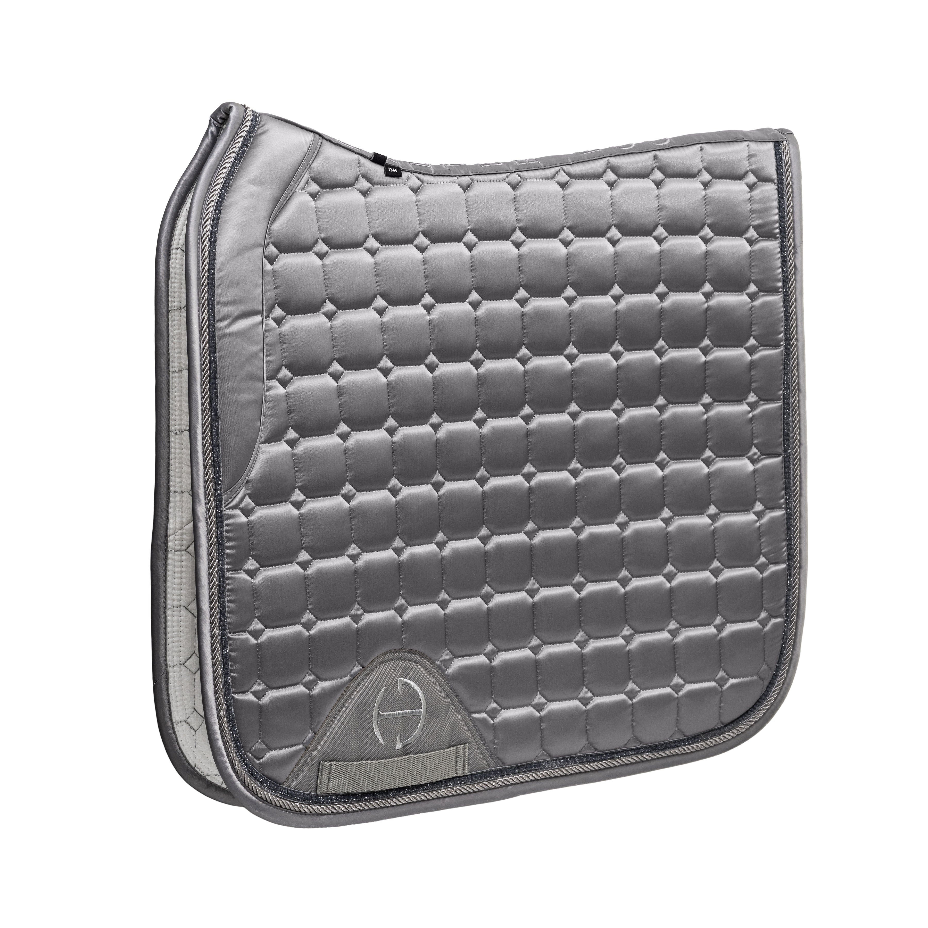 Halter Ego Satin Classic Dressage Saddle Pad - Platinum - Halter Ego® - Equiluxe Tack