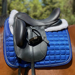 Halter Ego Satin Classic Dressage Saddle Pad - Royal Blue - Halter Ego® - Equiluxe Tack