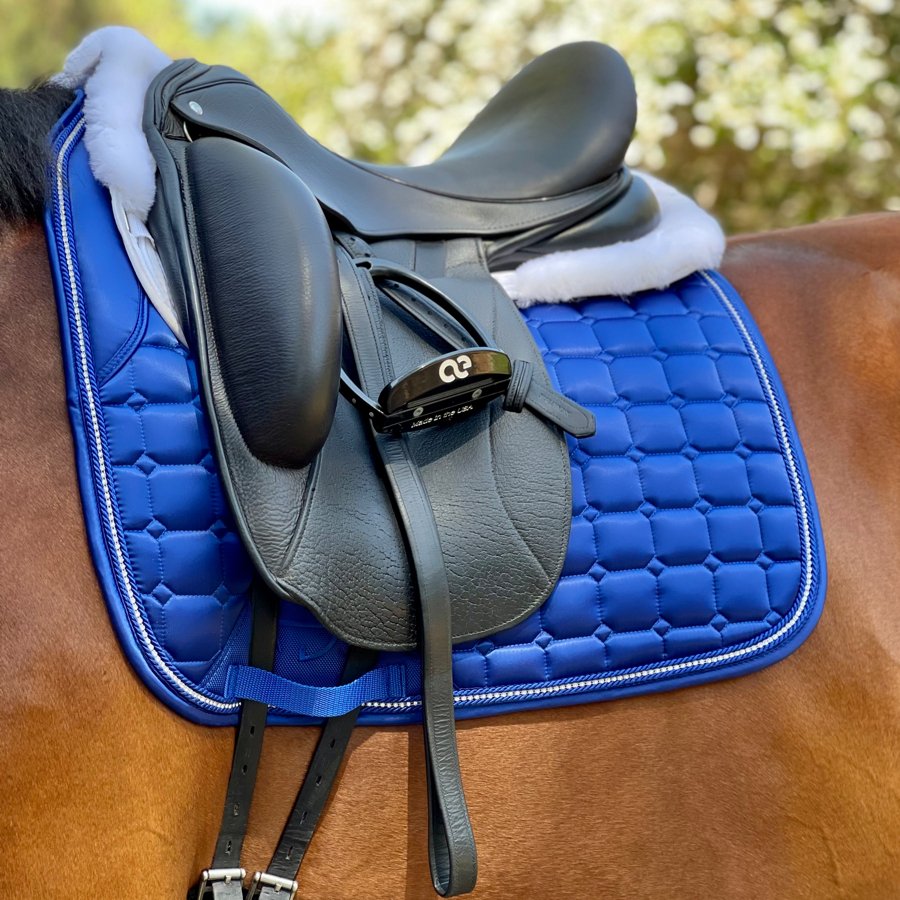 Halter Ego Satin Classic Dressage Saddle Pad - Royal Blue - Halter Ego® - Equiluxe Tack