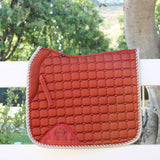 Halter Ego Satin Classic Dressage Saddle Pad - Rust - Halter Ego® - Equiluxe Tack