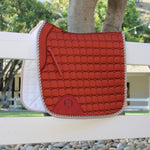 Halter Ego Satin Classic Dressage Saddle Pad - Rust - Halter Ego® - Equiluxe Tack