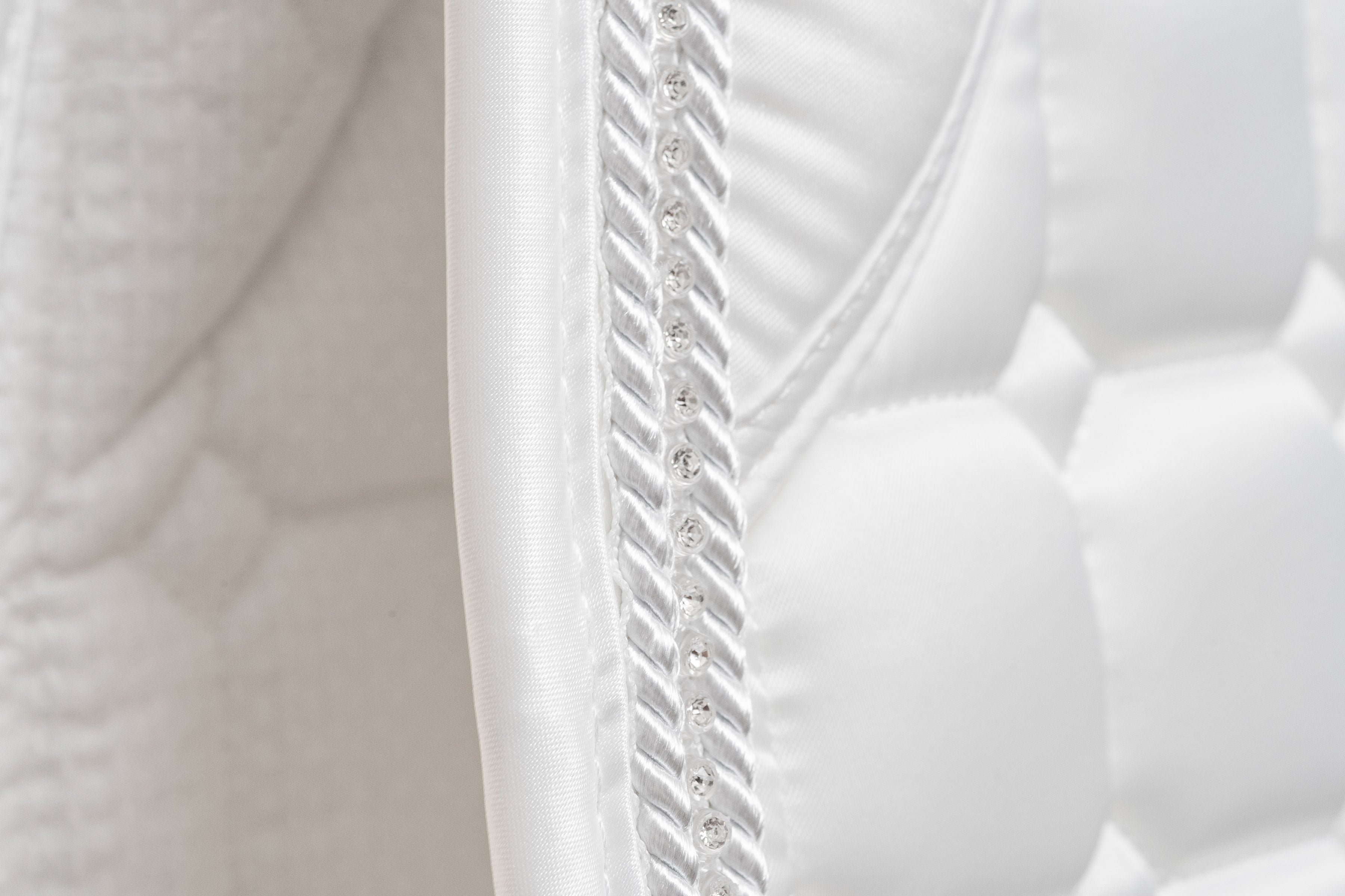 Halter Ego Satin Classic Dressage Saddle Pad - White - Equiluxe Tack