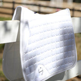 Halter Ego Satin Classic Jump Competition Saddle Pad - White - Halter Ego® - Equiluxe Tack