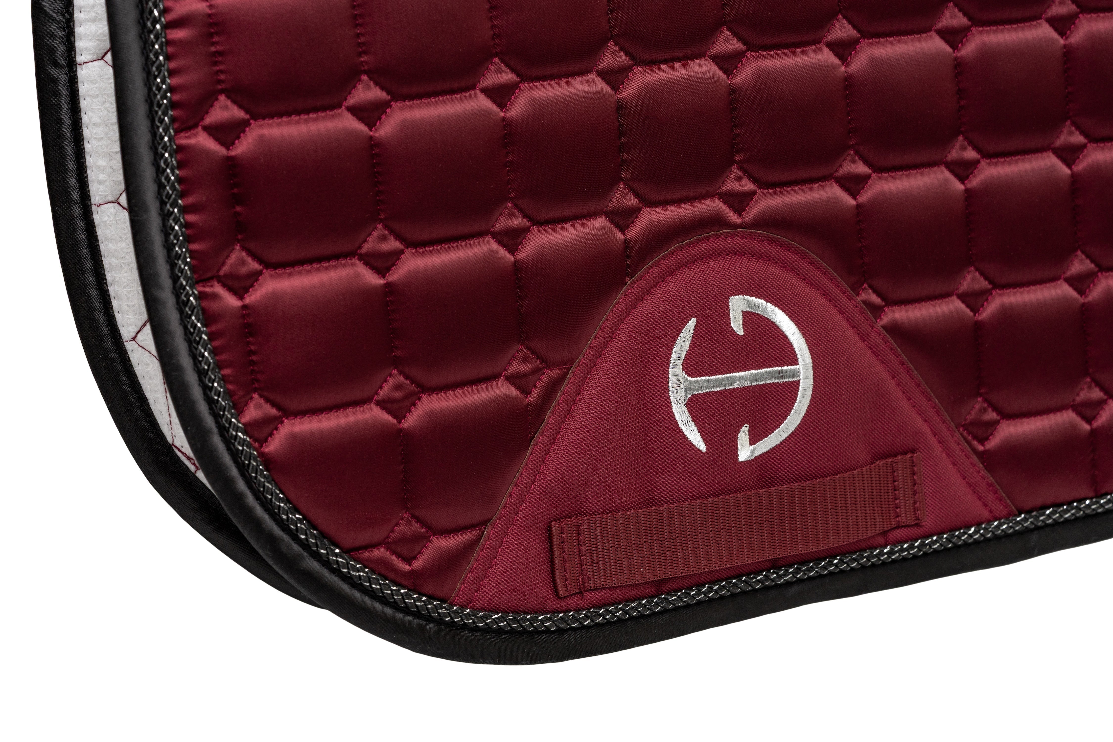 Halter Ego Satin Classic Jump Saddle Pad - Crimson Rose - Equiluxe Tack