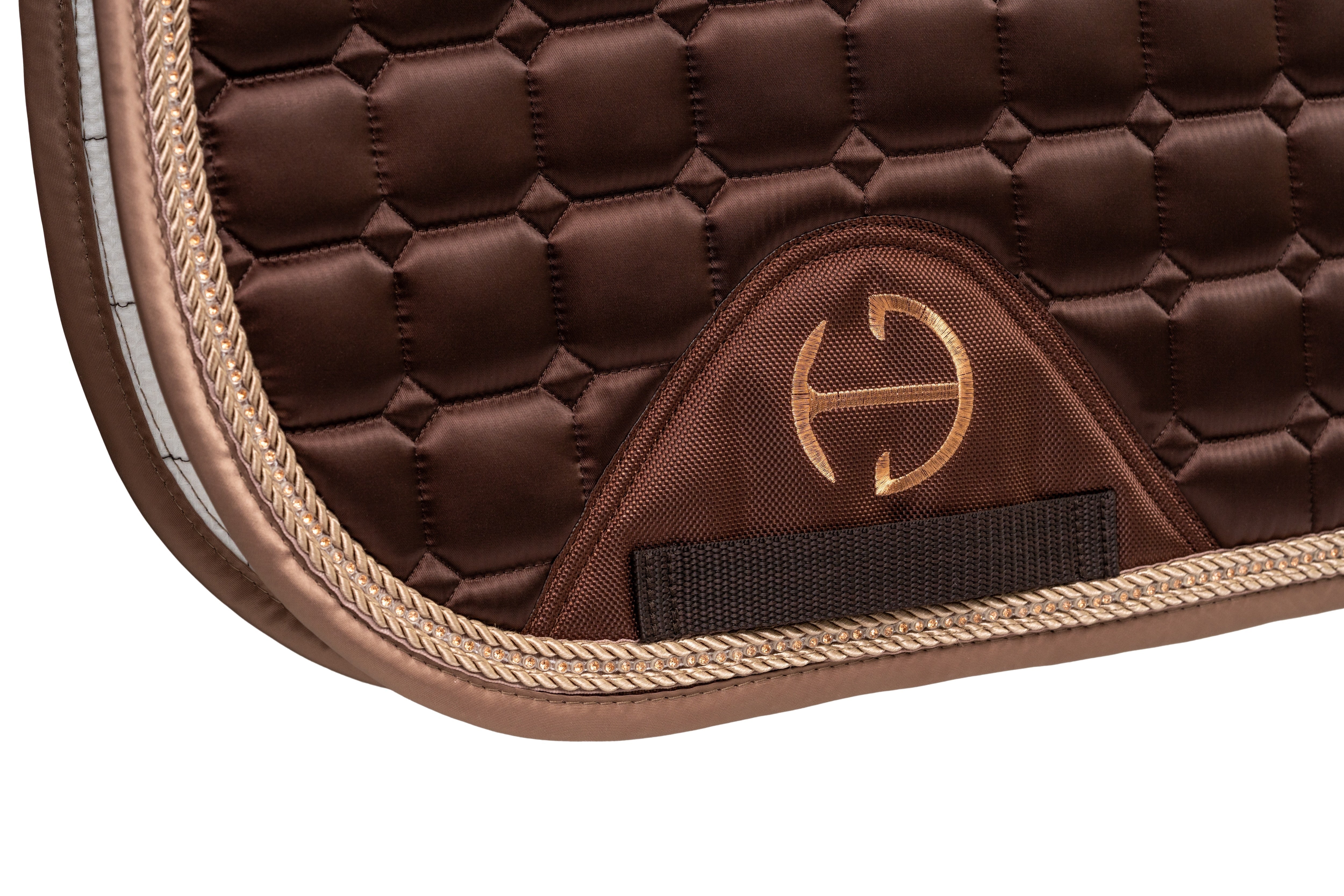 Halter Ego Satin Classic Jump Saddle Pad - Gilded Mocha - Halter Ego® - Equiluxe Tack