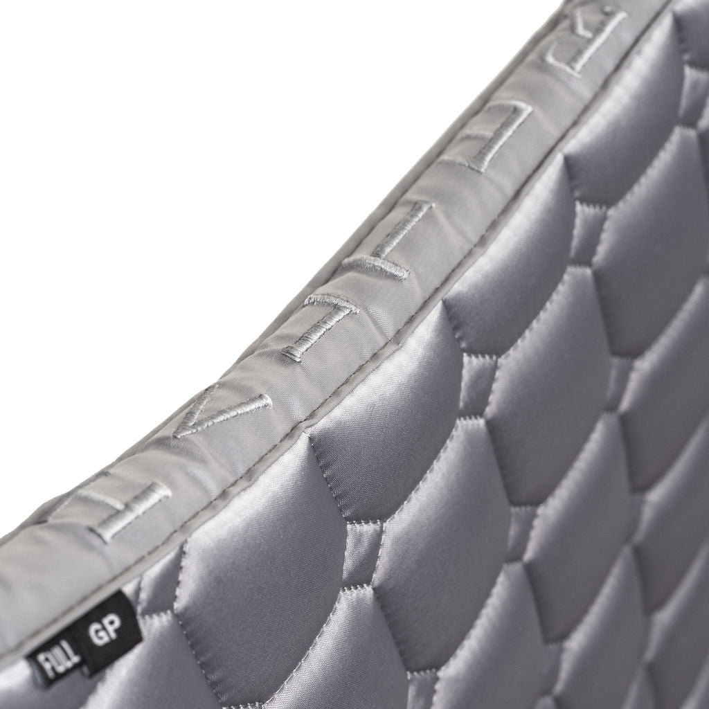 Halter Ego Satin Classic Jump Saddle Pad - Platinum - Halter Ego® - Equiluxe Tack