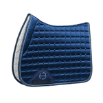 Halter Ego Satin Classic Jump Saddle Pad - Prussian Blue - Halter Ego® - Equiluxe Tack
