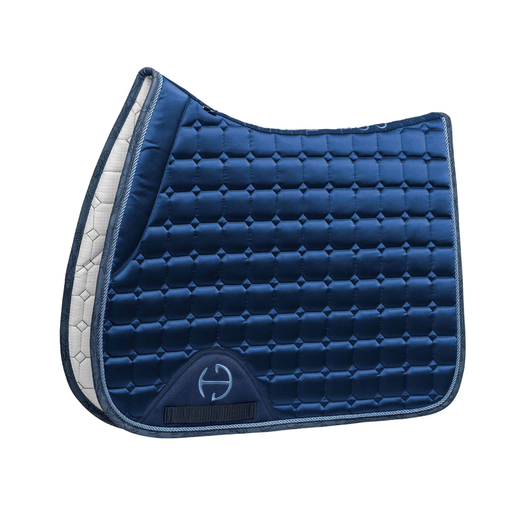 Halter Ego Satin Classic Jump Saddle Pad - Prussian Blue - Halter Ego® - Equiluxe Tack