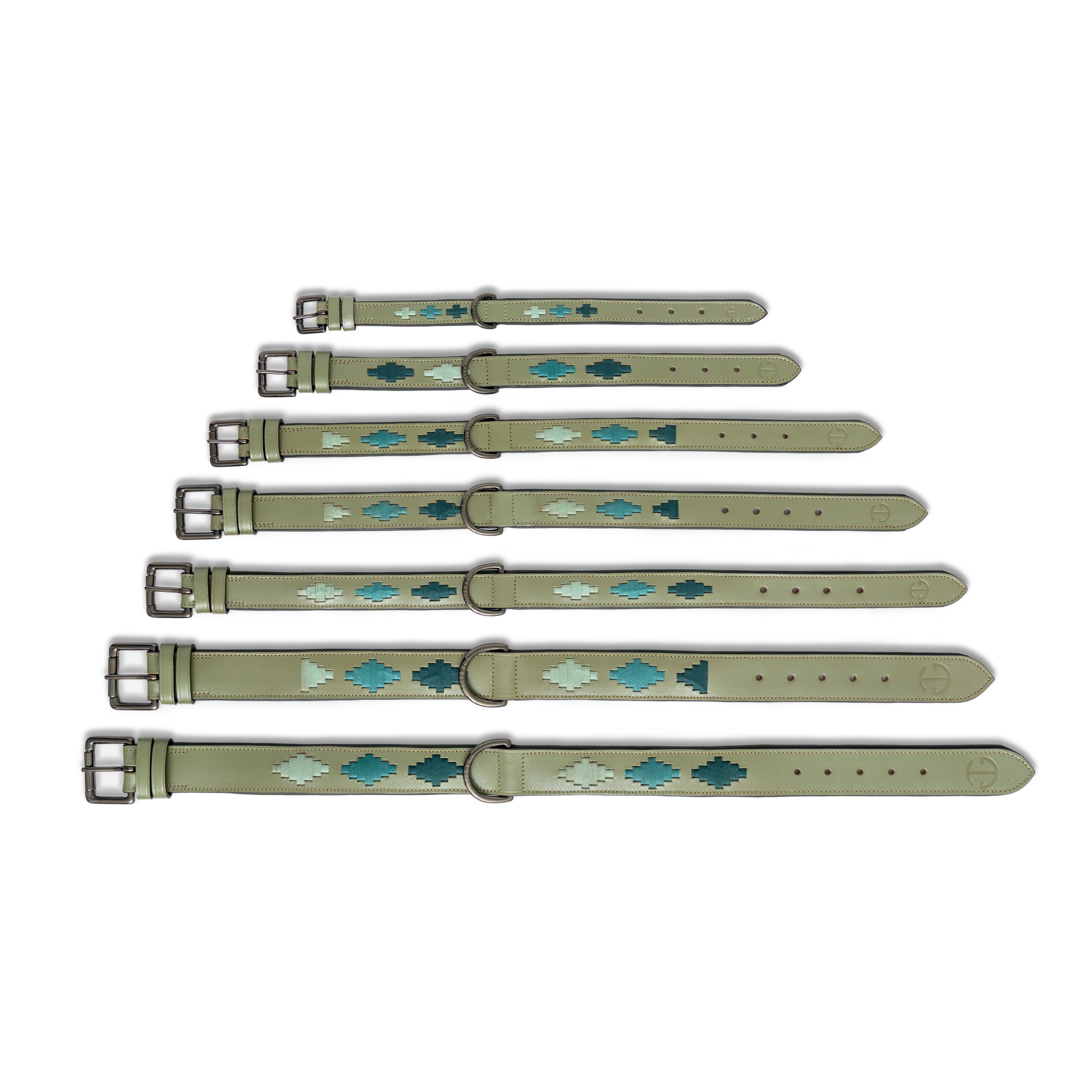 Halter Ego Sea Glass Leather Dog Collar - Equiluxe Tack