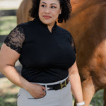 Halter Ego Tara - Short Sleeve Lace Competition Shirt - 10 Colors - Halter Ego® - Equiluxe Tack