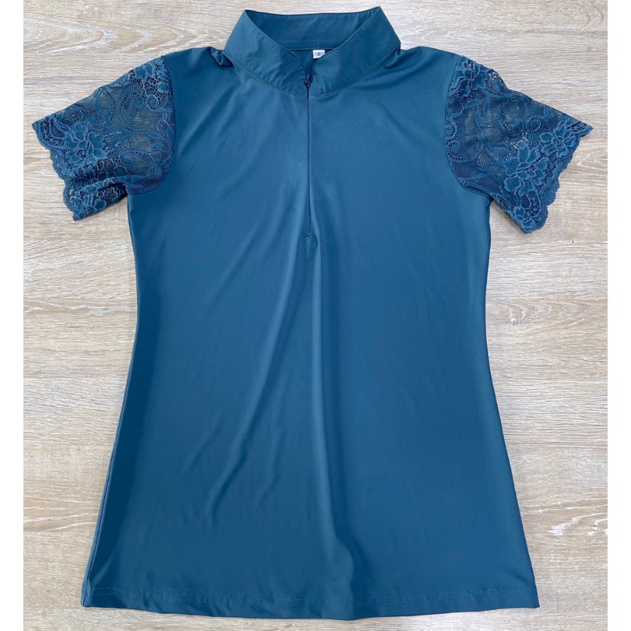 Halter Ego Tara - Short Sleeve Lace Competition Shirt - 10 Colors - Halter Ego® - Equiluxe Tack