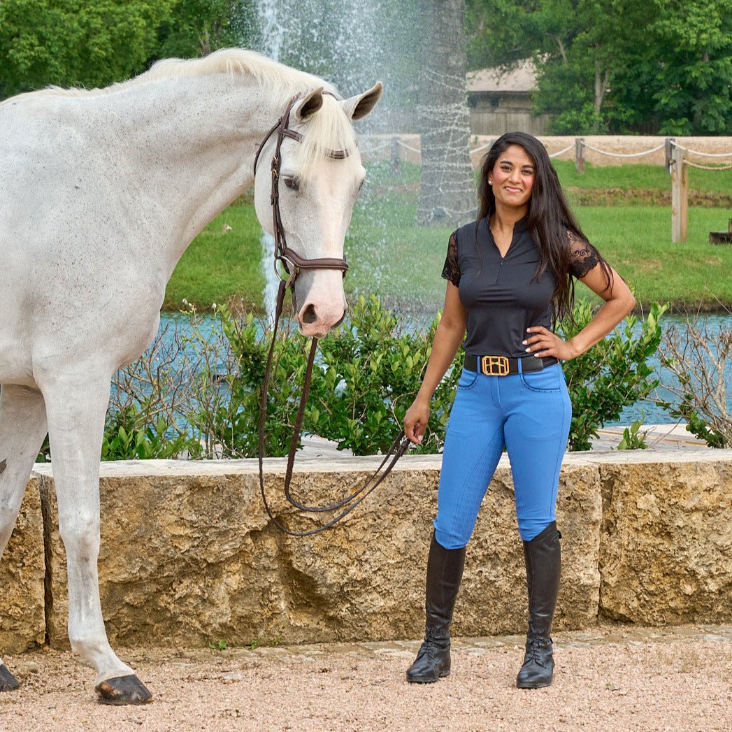 Halter Ego Tara - Short Sleeve Lace Competition Shirt - 10 Colors - Halter Ego® - Equiluxe Tack