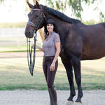 Halter Ego Tara Short Sleeve Lace Competition Shirt - Taupe - Halter Ego® - Equiluxe Tack
