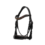 Halter Ego The Aachen Rolled Black Patent Leather Double Bridle - Equiluxe Tack