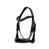 Halter Ego The Aachen Rolled Black Patent Leather Double Bridle - Equiluxe Tack