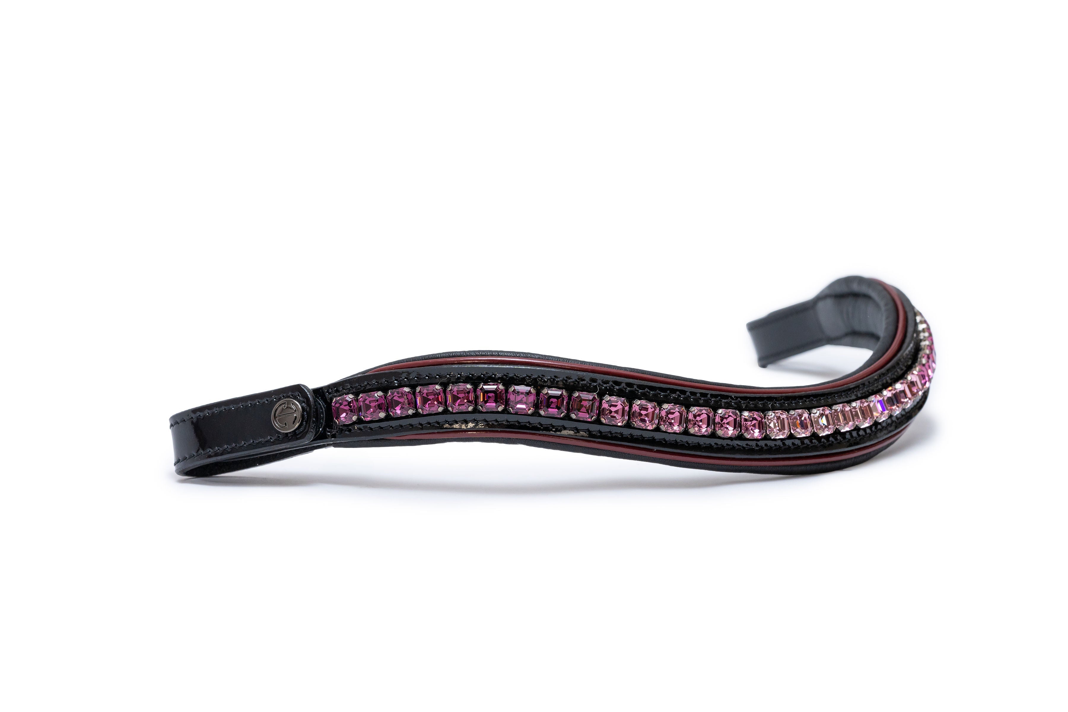 Halter Ego The Bordeaux Black Patent Leather Snaffle Bridle - Halter Ego® - Equiluxe Tack