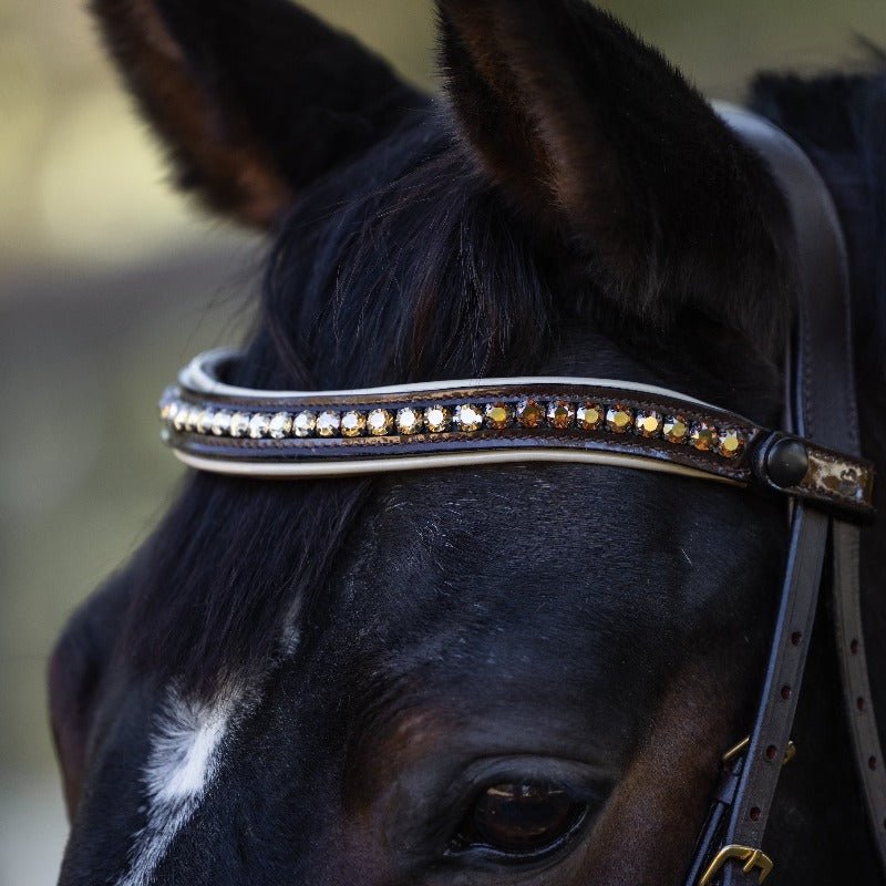 Halter Ego The Catalonia Metallic Bronze Leather Snaffle Bridle - Halter Ego® - Equiluxe Tack