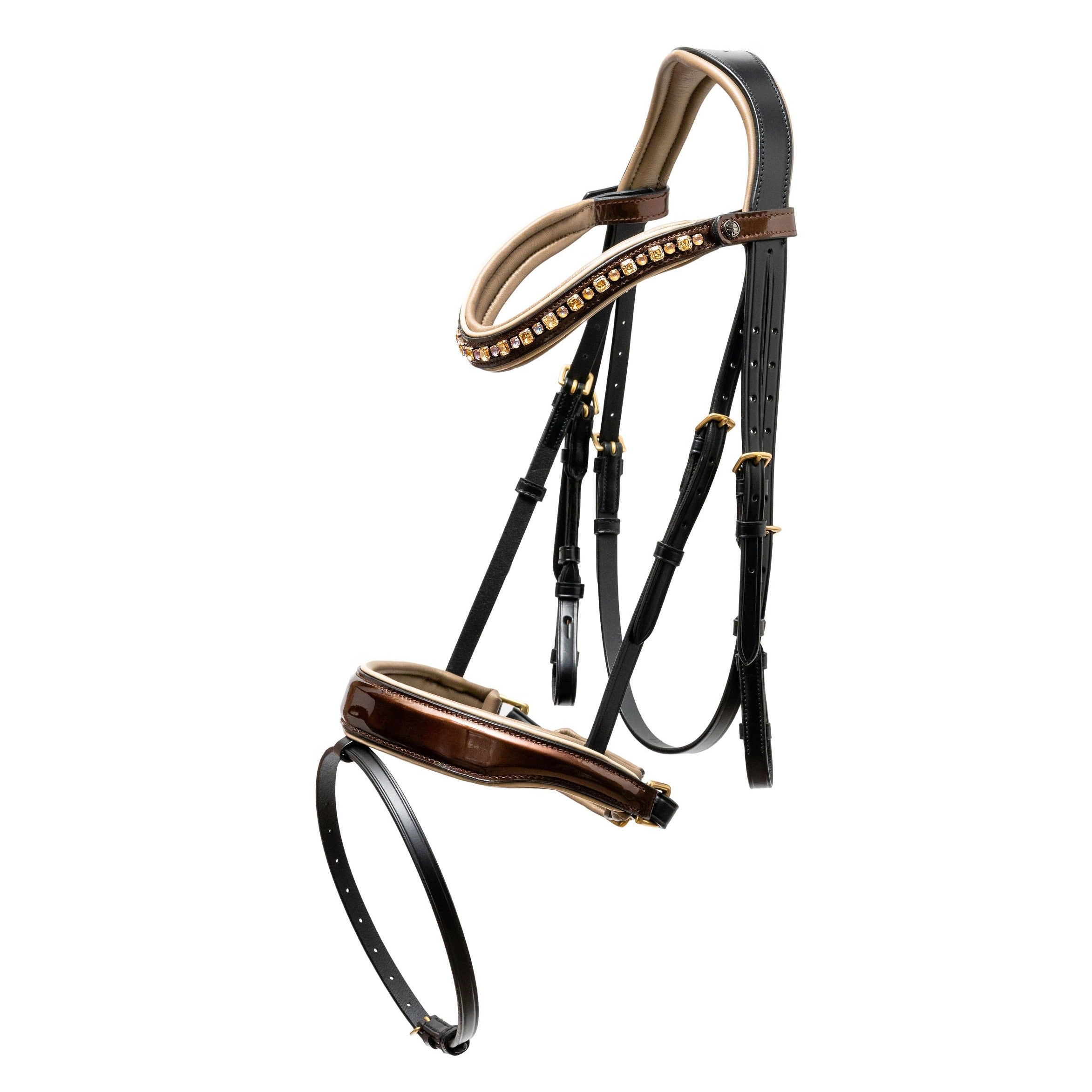Halter Ego The Champagne Black Leather Snaffle Bridle - Halter Ego® - Equiluxe Tack
