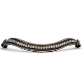 Halter Ego The Gotham Black Patent Snaffle Bridle – Patent Leather | Croc Print | Ombre Austrian Crystal Browband - Equiluxe Tack