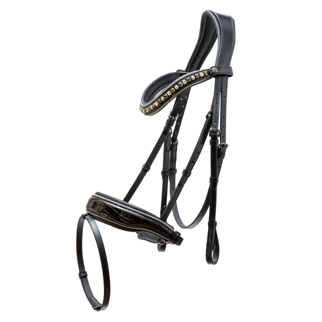 Halter Ego The Marquise Black Leather Snaffle Bridle - Halter Ego® - Equiluxe Tack