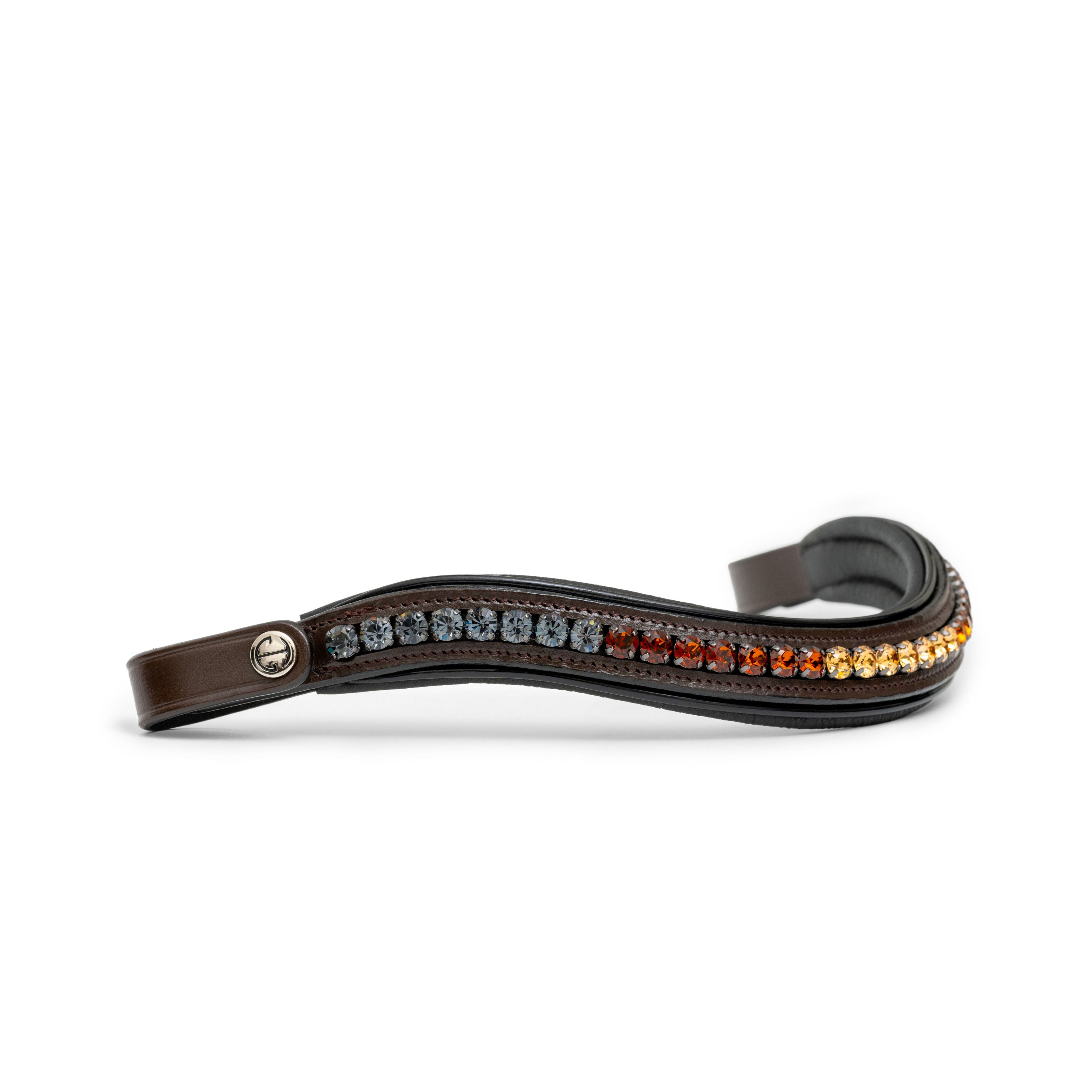 Halter Ego The Sarah - Maple Brown Leather Snaffle Bridle with Removable Flash - Halter Ego® - Equiluxe Tack