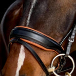 Halter Ego The Tuscany Black Leather Rolled Leather Snaffle Bridle with Flash - Halter Ego® - Equiluxe Tack