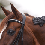 Halter Ego Valentina Black Patent Sparkle Snaffle Bridle - Equiluxe Tack