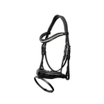 Halter Ego Valentina Black Patent Sparkle Snaffle Bridle - Equiluxe Tack