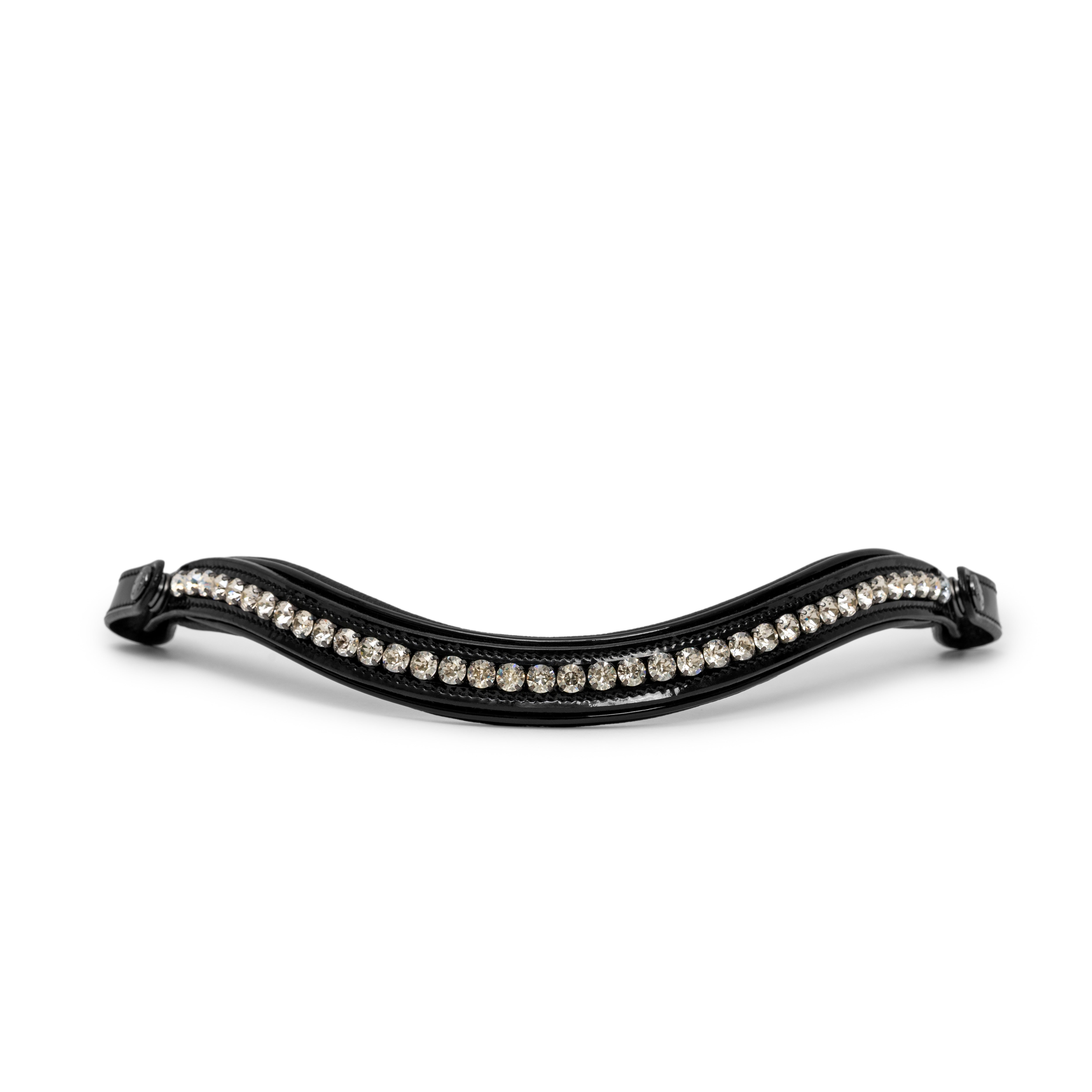 Halter Ego Valentina Black Patent Sparkle Snaffle Bridle - Equiluxe Tack