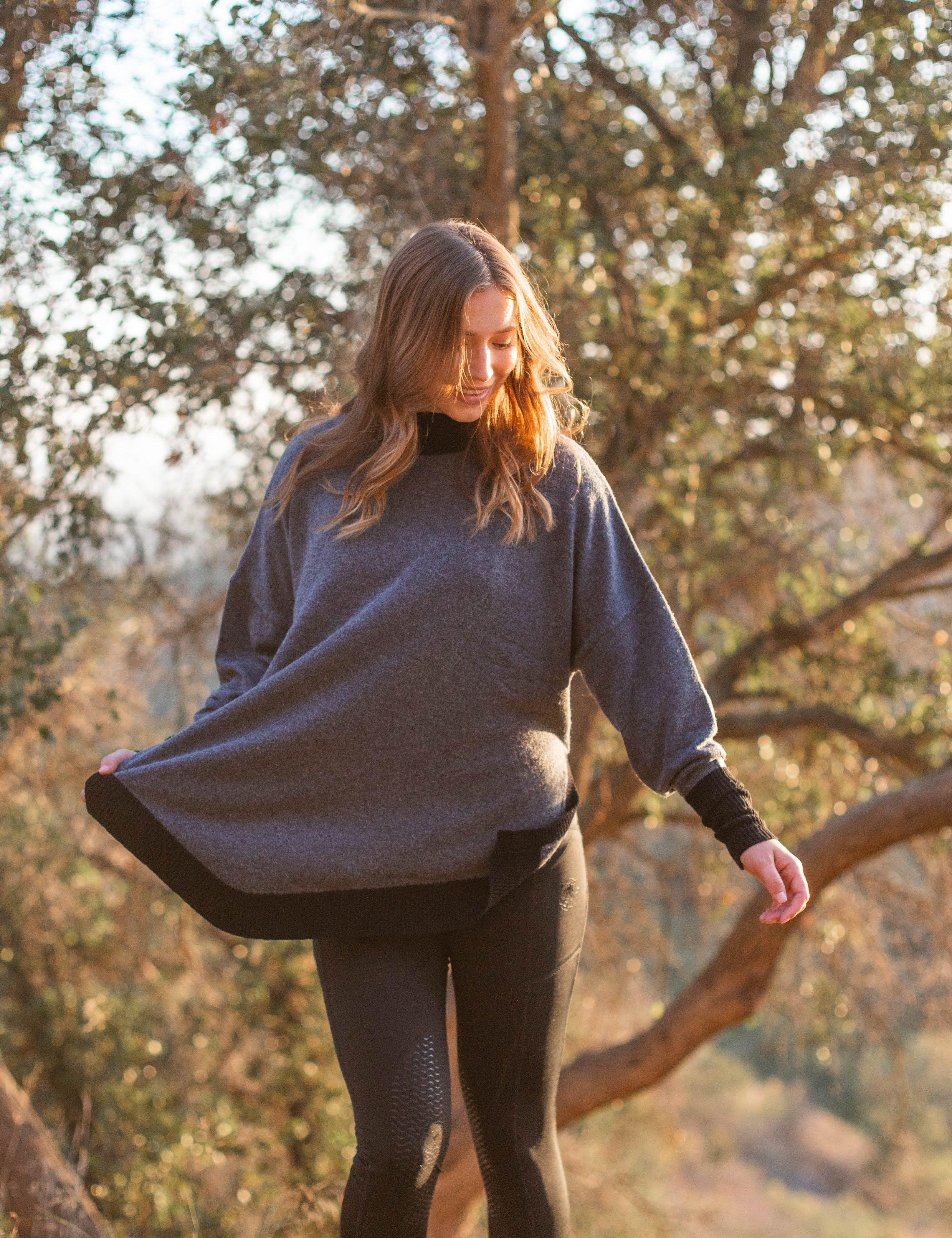 Hannah Childs Addison Riding Poncho with Sleeves - Hannah Childs Lifestyle - Equiluxe Tack