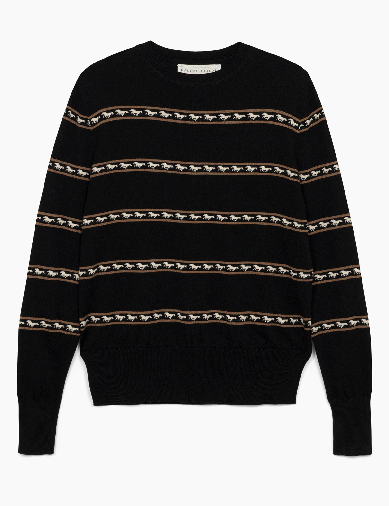 Hannah Childs Adi Running Horses Crew Neck Sweater Tee - Equiluxe Tack