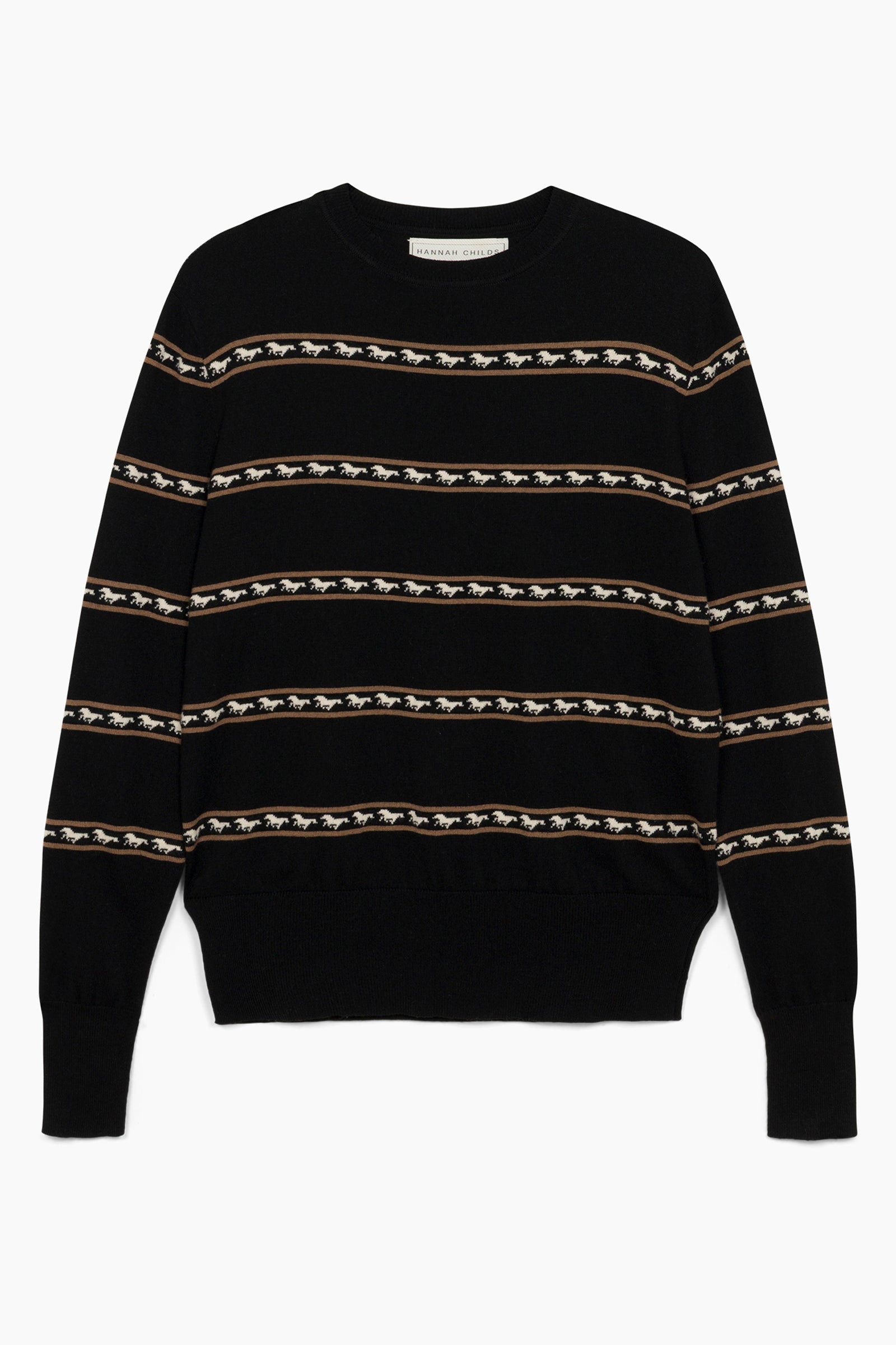 Hannah Childs Adi Running Horses Crew Neck Sweater Tee - Equiluxe Tack