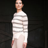 Hannah Childs Adi Running Horses Crew Neck Sweater Tee - Equiluxe Tack