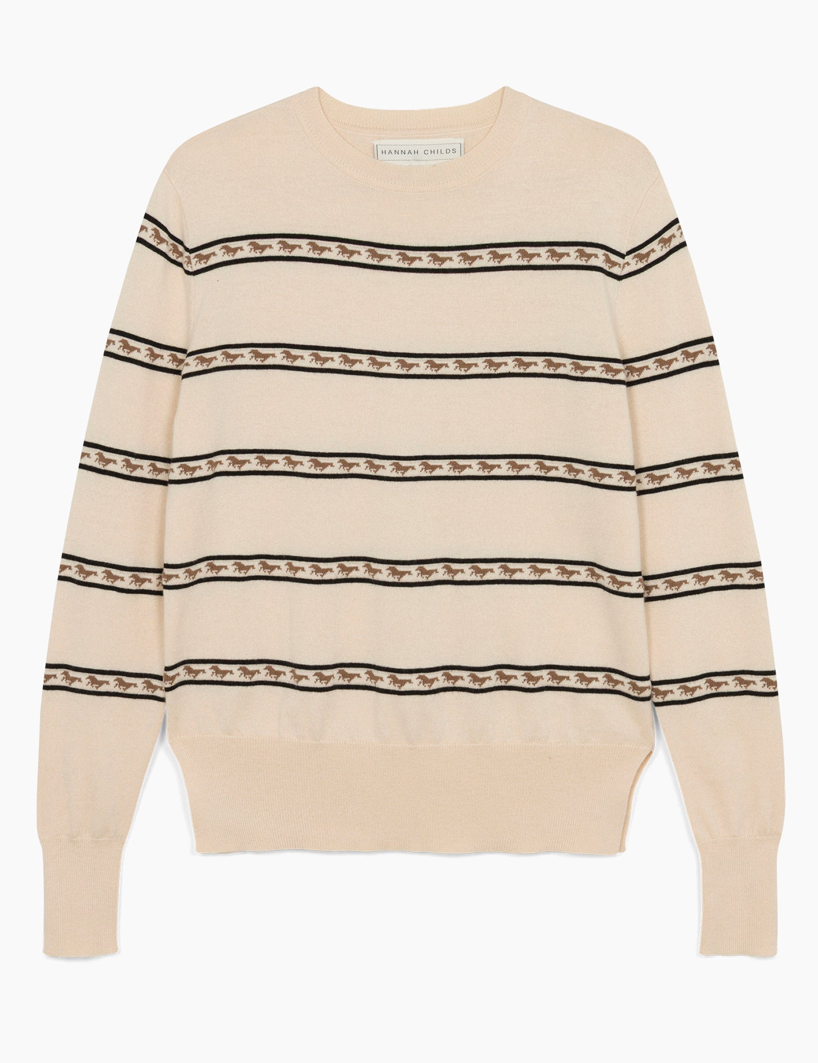 Hannah Childs Adi Running Horses Crew Neck Sweater Tee - Equiluxe Tack
