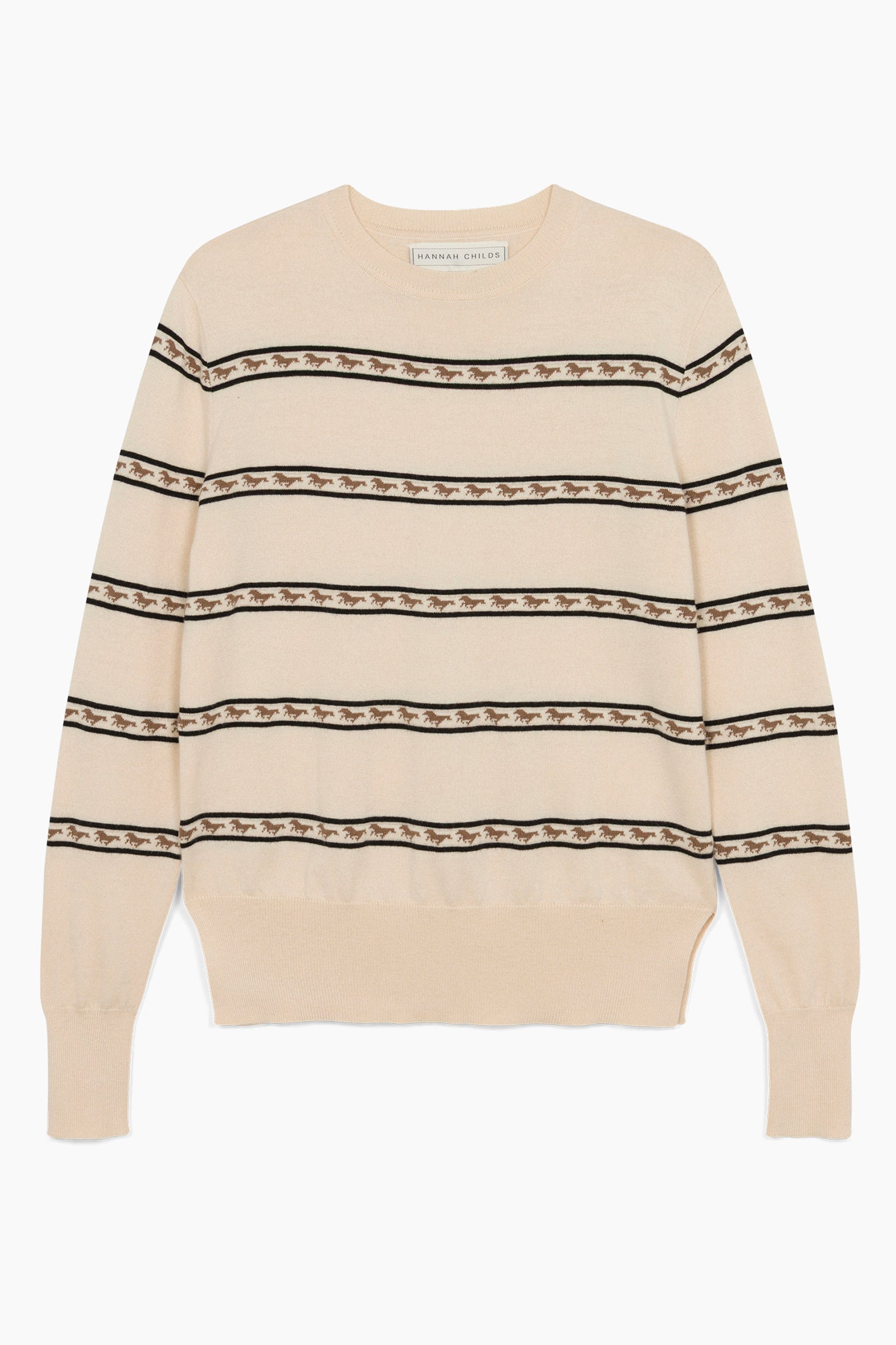 Hannah Childs Adi Running Horses Crew Neck Sweater Tee - Equiluxe Tack