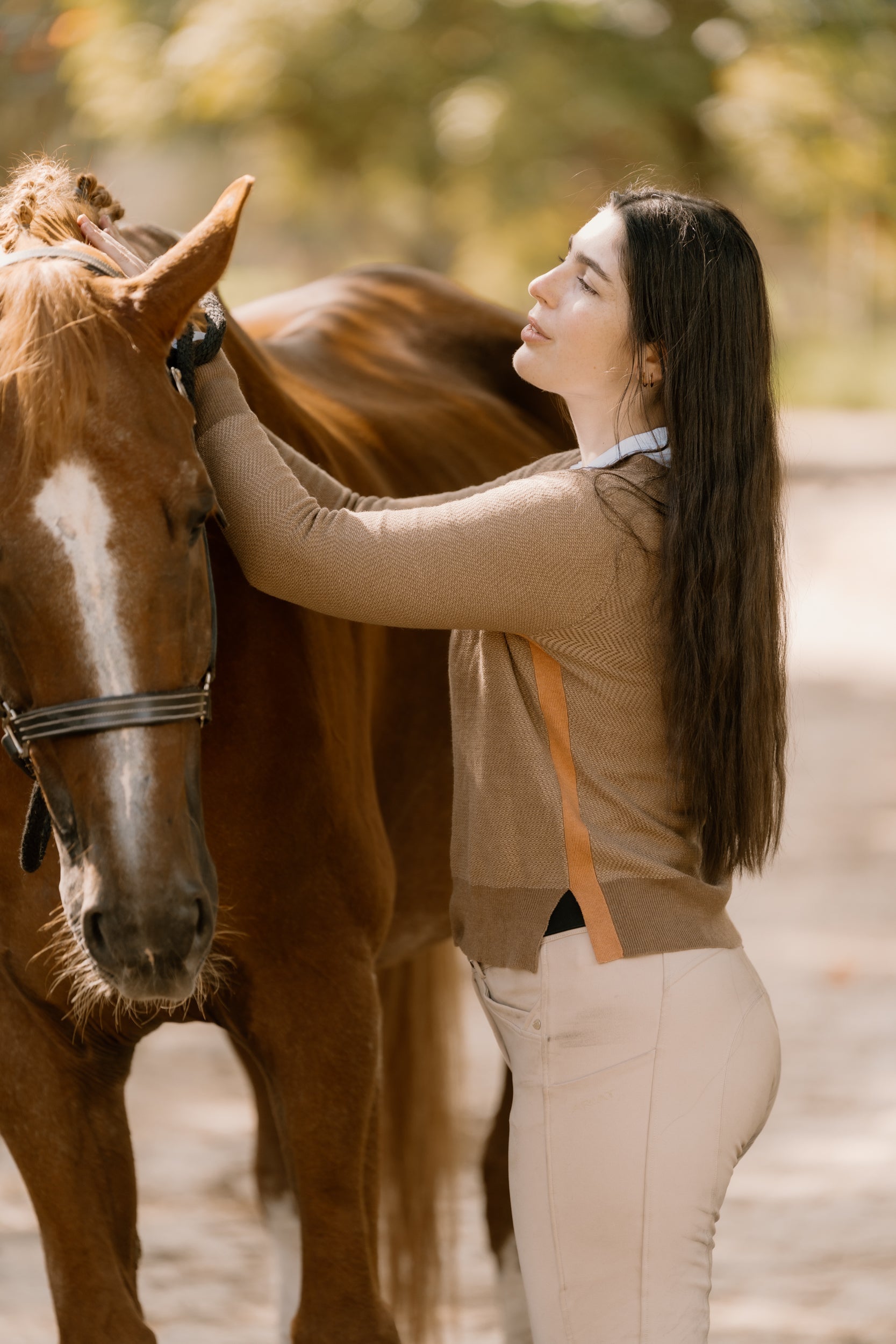 Hannah Childs Angelina Herringbone Stripe Sweater - Hannah Childs Lifestyle - Equiluxe Tack
