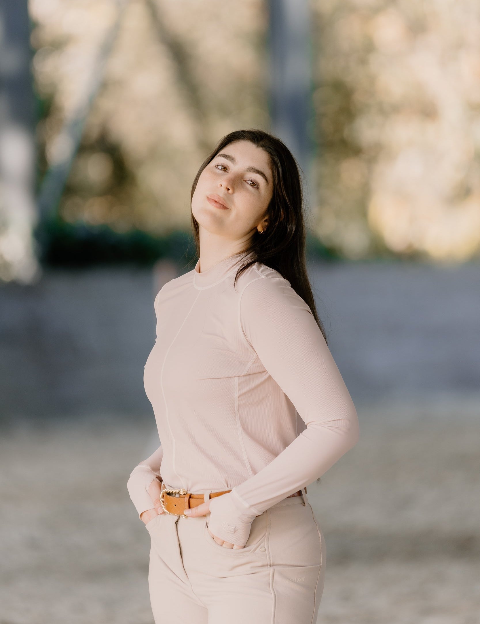 Hannah Childs Cameron Rib Mock Neck Performance Top - Hannah Childs Lifestyle - Equiluxe Tack