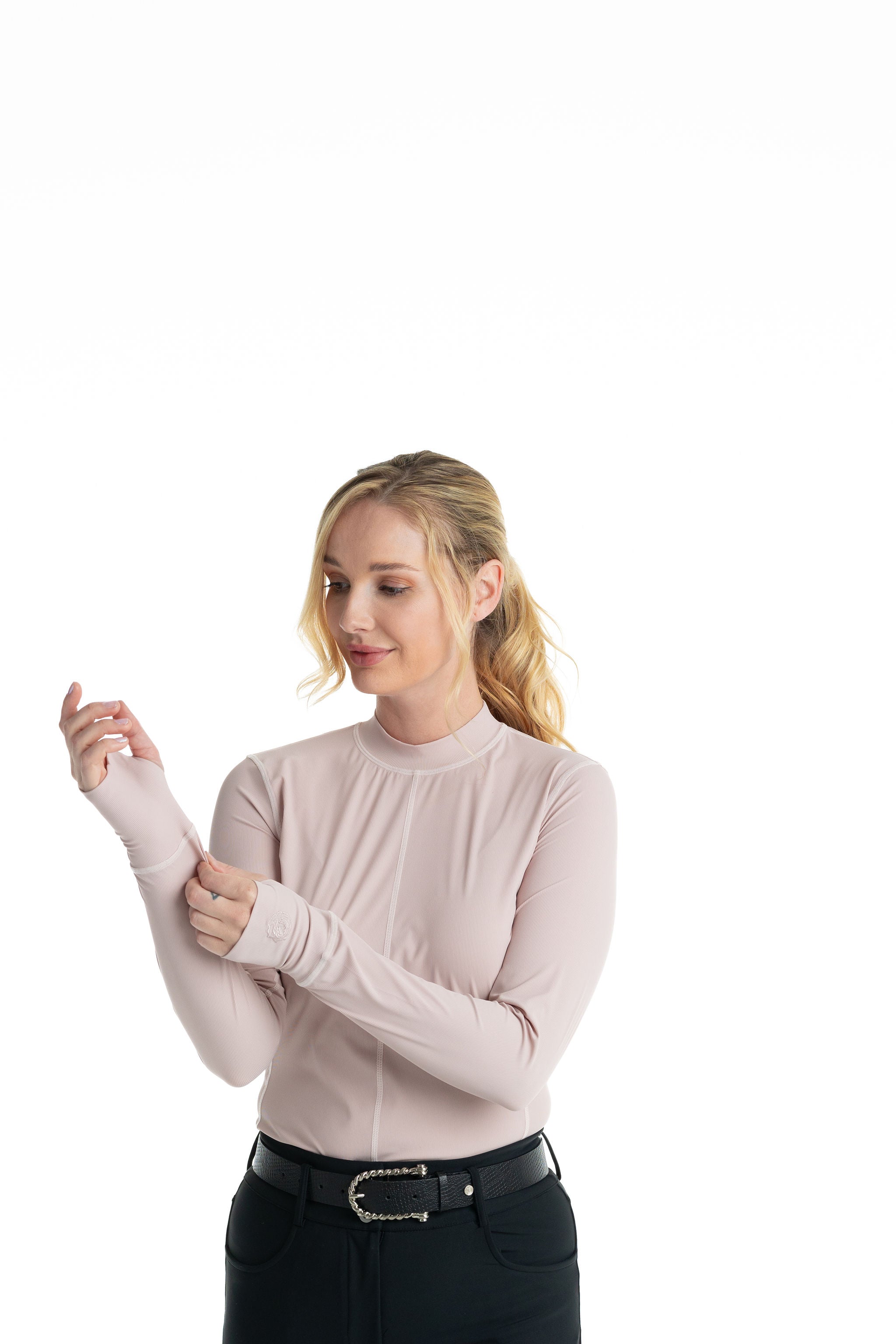 Hannah Childs Cameron Rib Mock Neck Performance Top - Hannah Childs Lifestyle - Equiluxe Tack