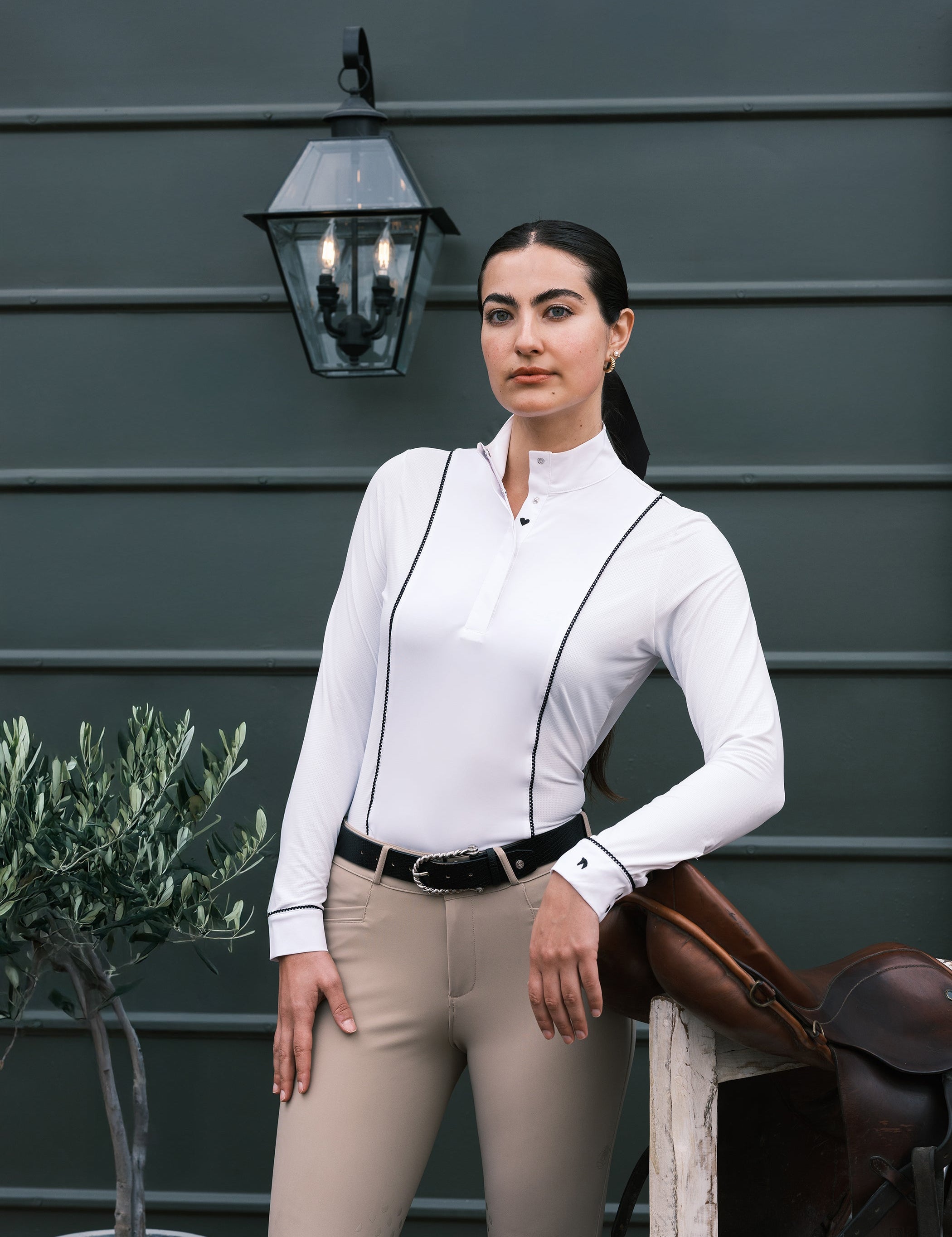 Hannah Childs Constance Heart Horse LS Show Shirt - Equiluxe Tack