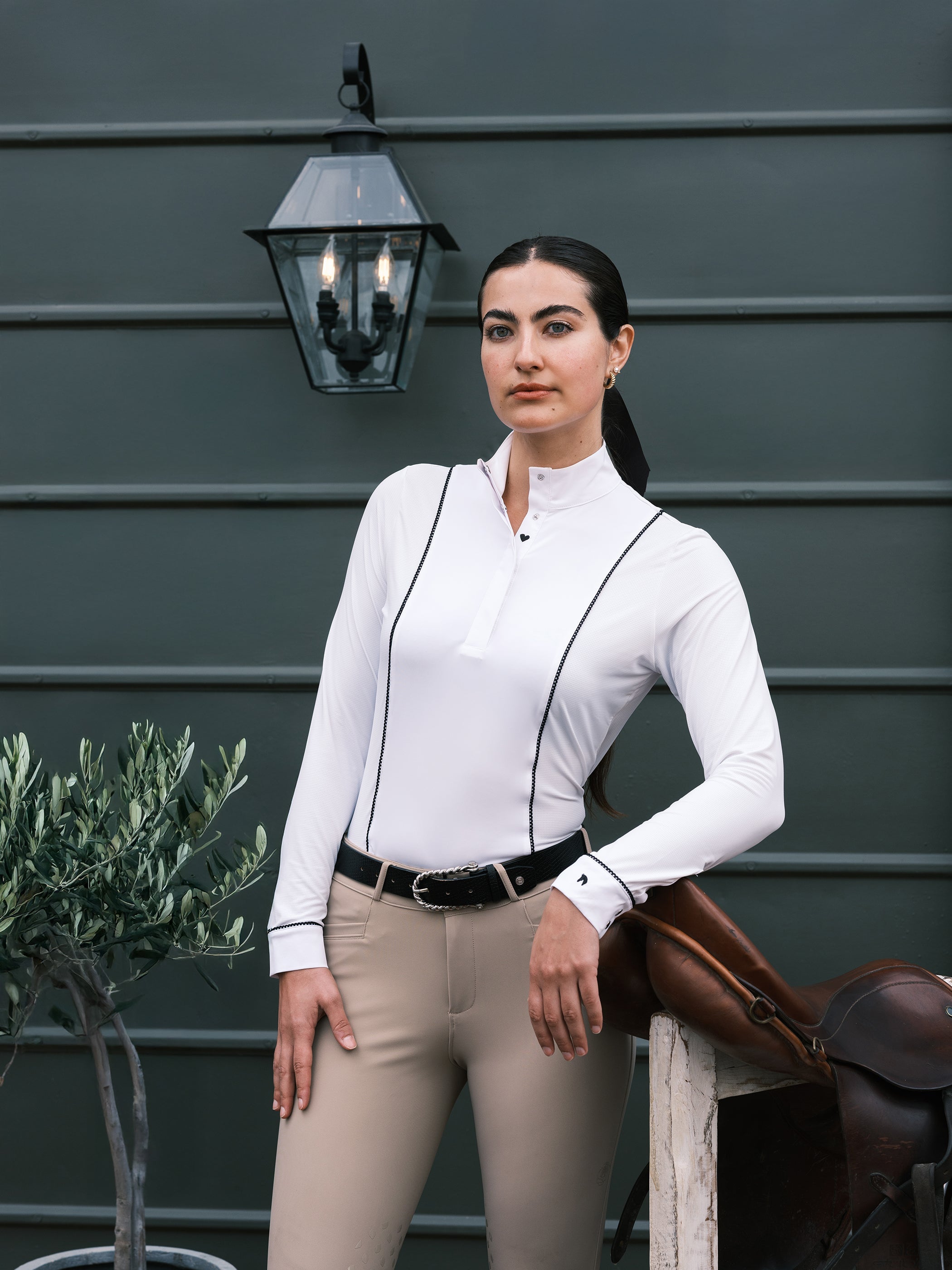 Hannah Childs Constance Heart Horse LS Show Shirt - Equiluxe Tack