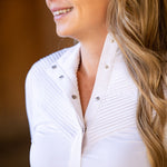 Hannah Childs Ellie Pleated LS Show Shirt - Hannah Childs Lifestyle - Equiluxe Tack