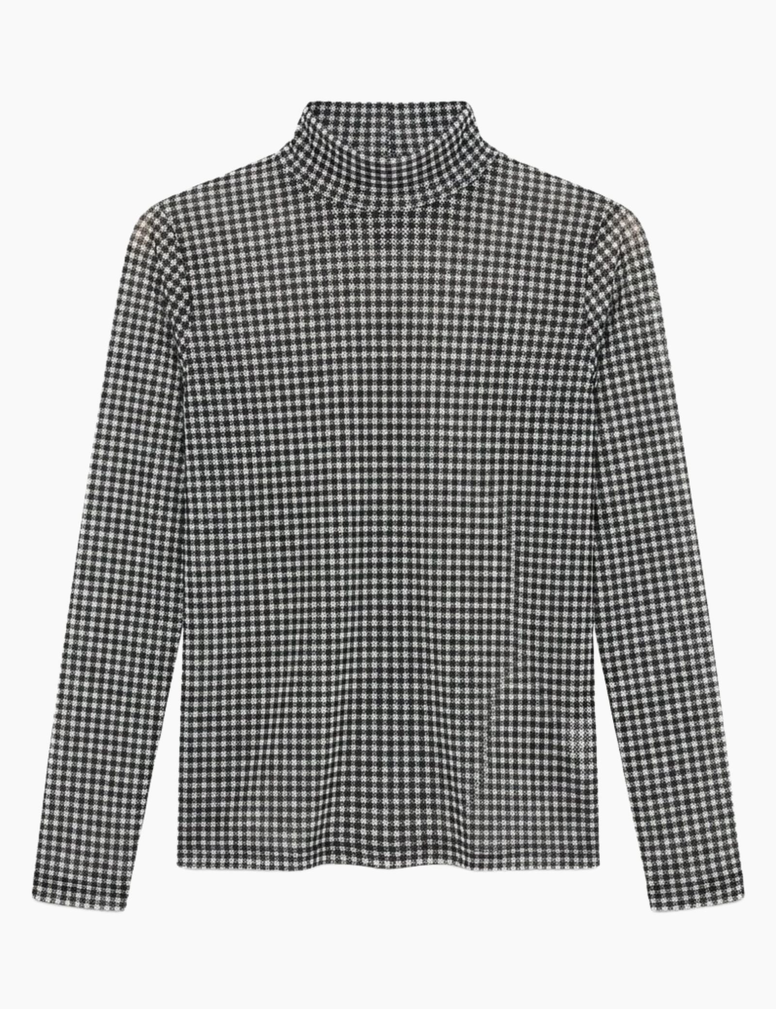 Hannah Childs Farrah Gingham Turtleneck Training Top - Equiluxe Tack