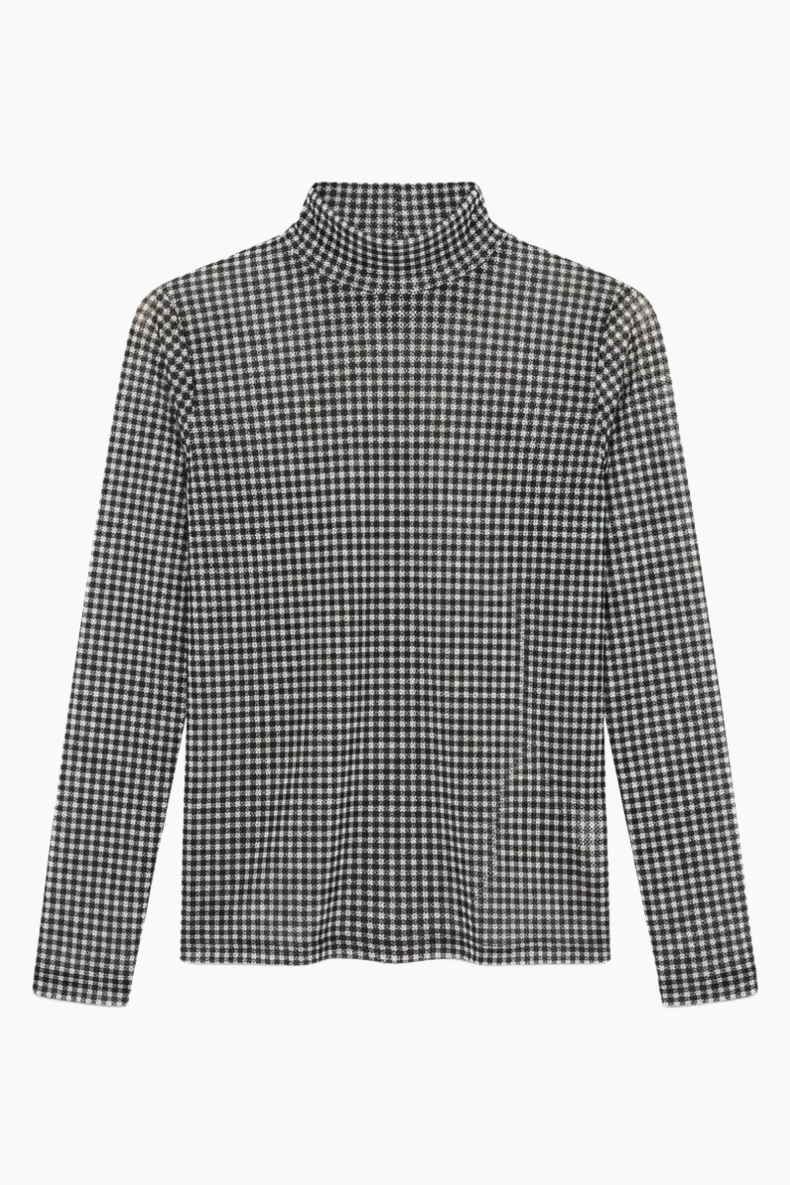 Hannah Childs Farrah Gingham Turtleneck Training Top - Equiluxe Tack