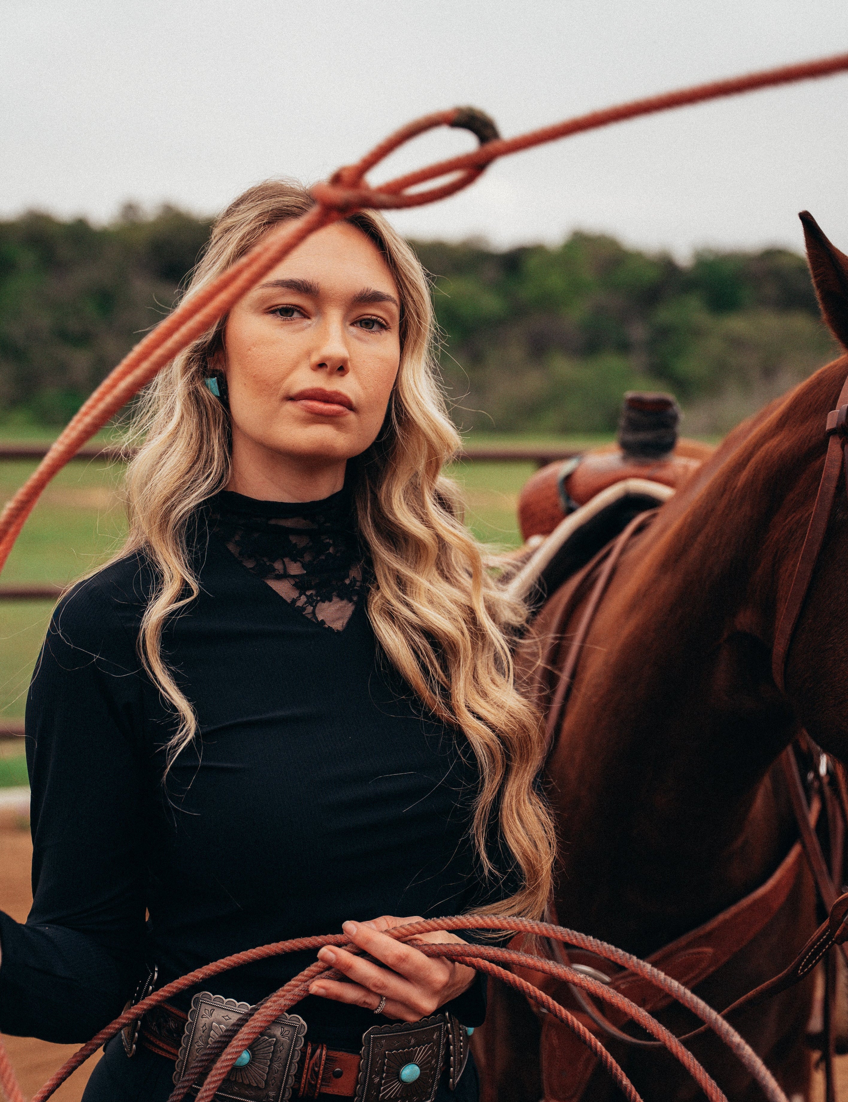 Hannah Childs Izzy Lace LS Tech Top - Hannah Childs Lifestyle - Equiluxe Tack