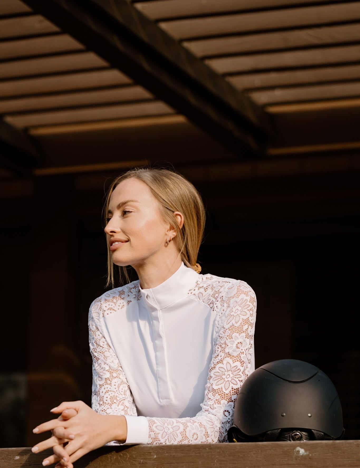 Hannah Childs Jaclyn Lace Long Sleeve Show Shirt 2.0 - Hannah Childs Lifestyle - Equiluxe Tack