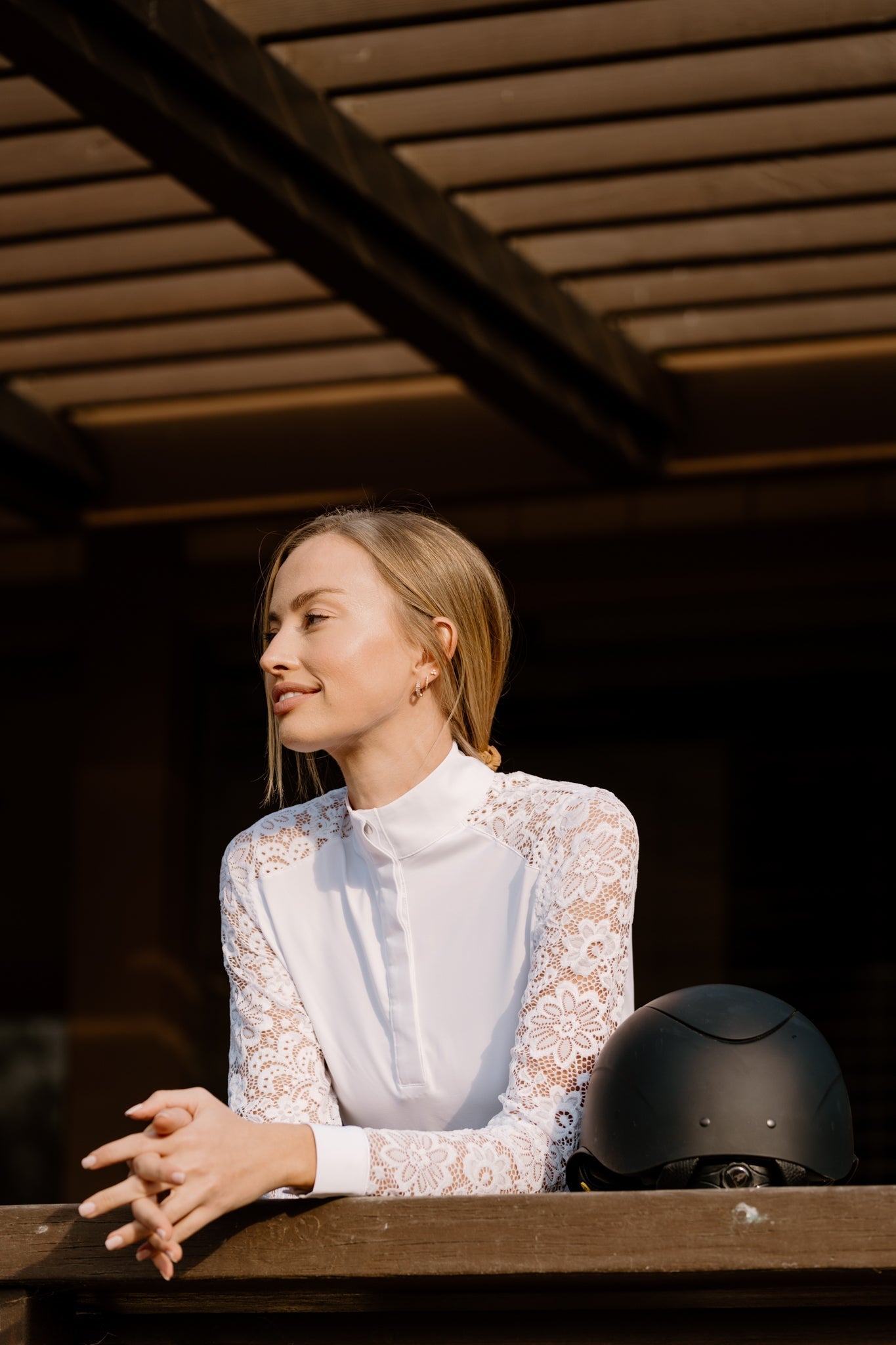Hannah Childs Jaclyn Lace Long Sleeve Show Shirt 2.0 - Hannah Childs Lifestyle - Equiluxe Tack