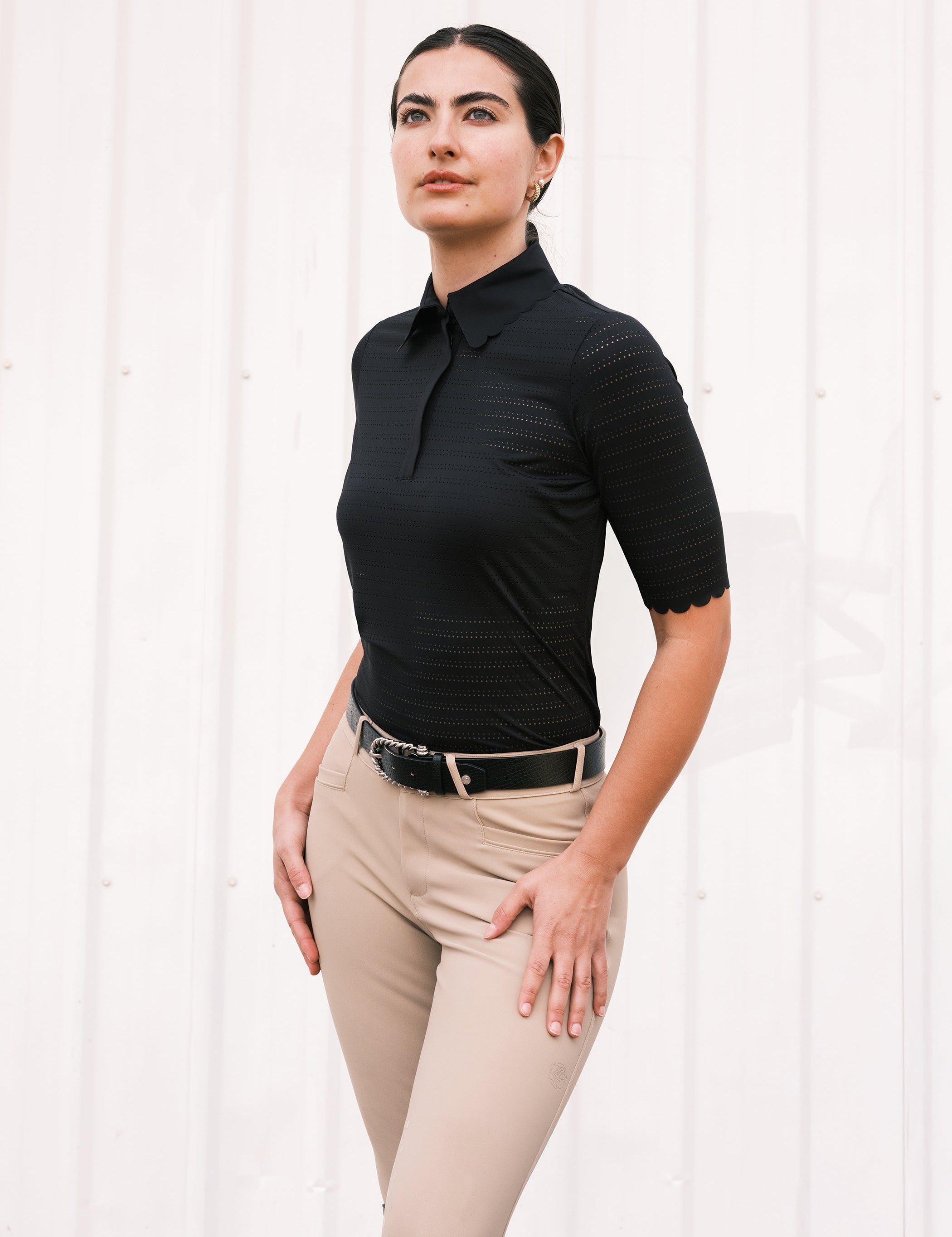 Hannah Childs Jade Air Stripe Polo - Equiluxe Tack