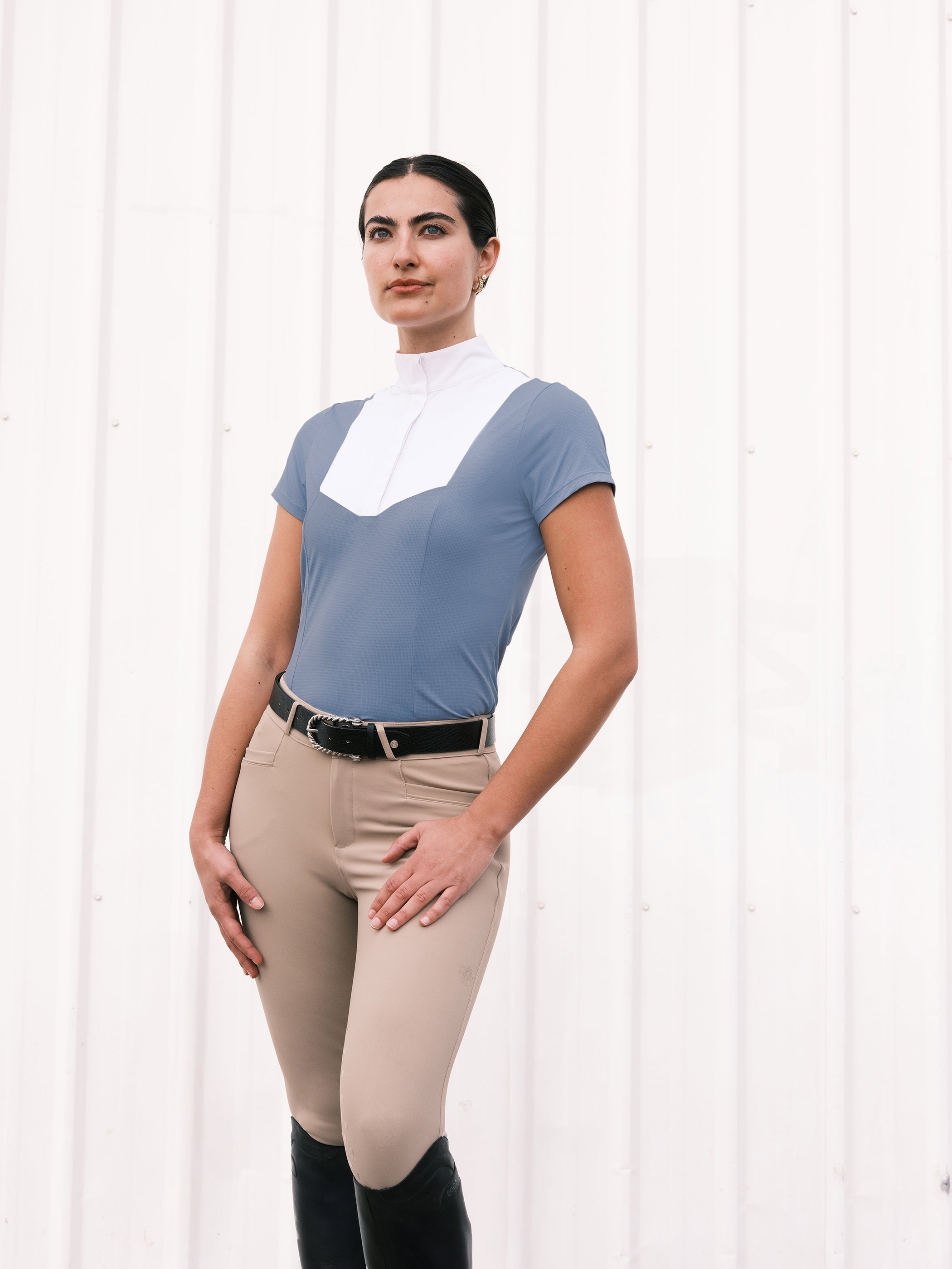Hannah Childs Lauryn Short Sleeve Show Shirt - Equiluxe Tack