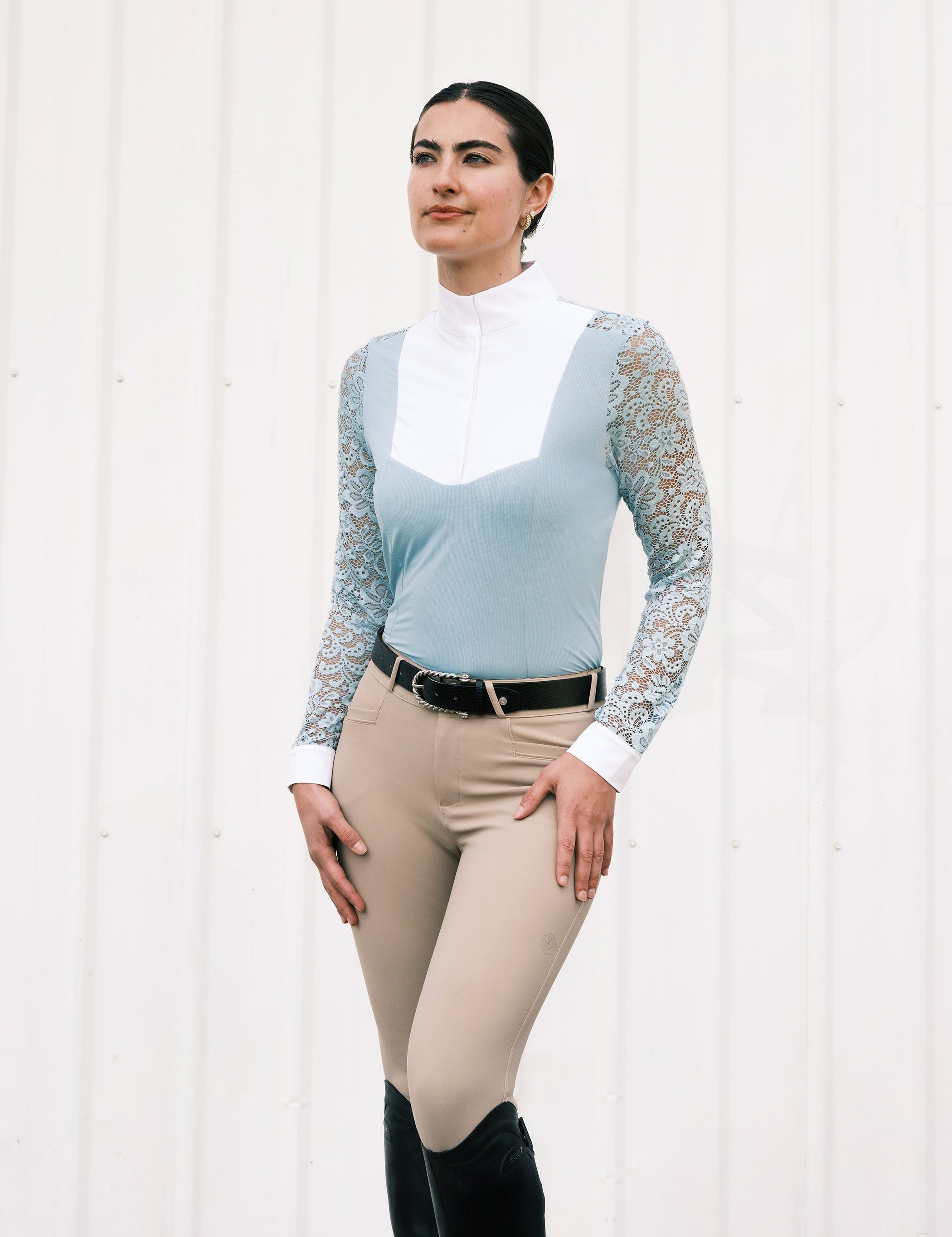 Hannah Childs Luna Lace Long Sleeve Show Shirt - Equiluxe Tack